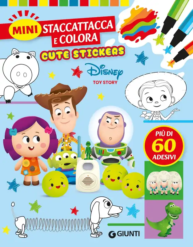 Più Venduto Toy Story Mini Staccattacca e colora Cute Stickers Più di 60 adesivi