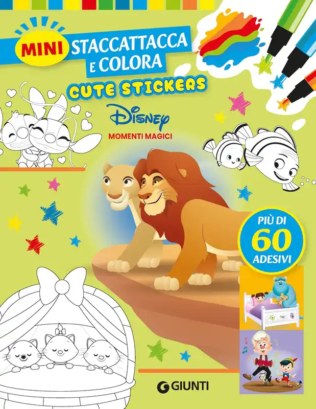 Momenti magici Disney Mini Staccattacca e colora Cute Stickers Più di 60 adesivi Professionale