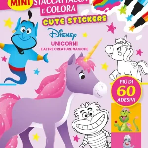 Super Prezzo Unicorni e altre creature magiche Disney Mini Staccattacca e colora Cute Stickers Più di 60 adesivi
