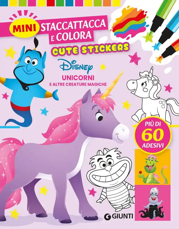 Super Prezzo Unicorni e altre creature magiche Disney Mini Staccattacca e colora Cute Stickers Più di 60 adesivi