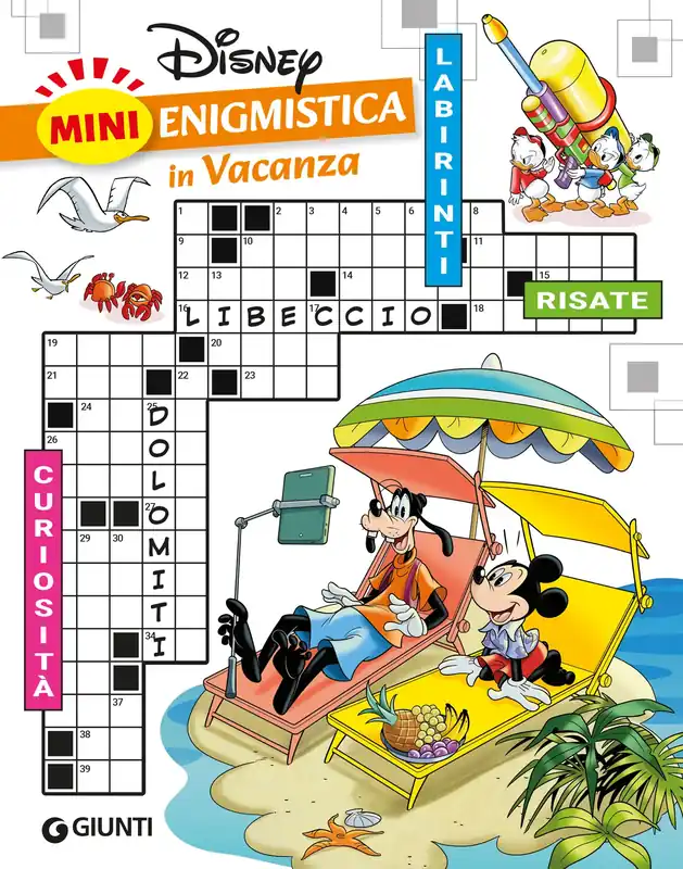 Mini Enigmistica Disney in Vacanza Curiosità-Labirinti-Risate Popolare