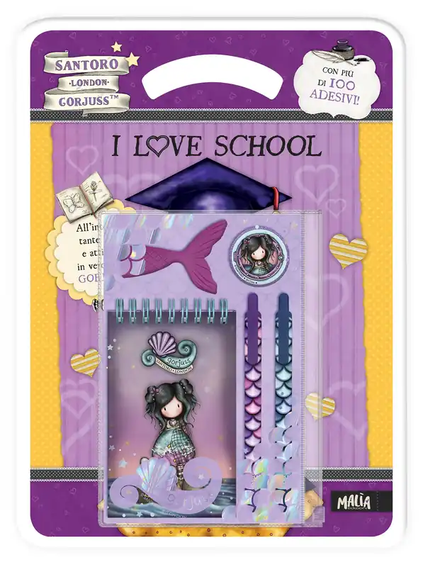 Occasione Gorjuss. Activity con gadget. I love school + Stationery set
